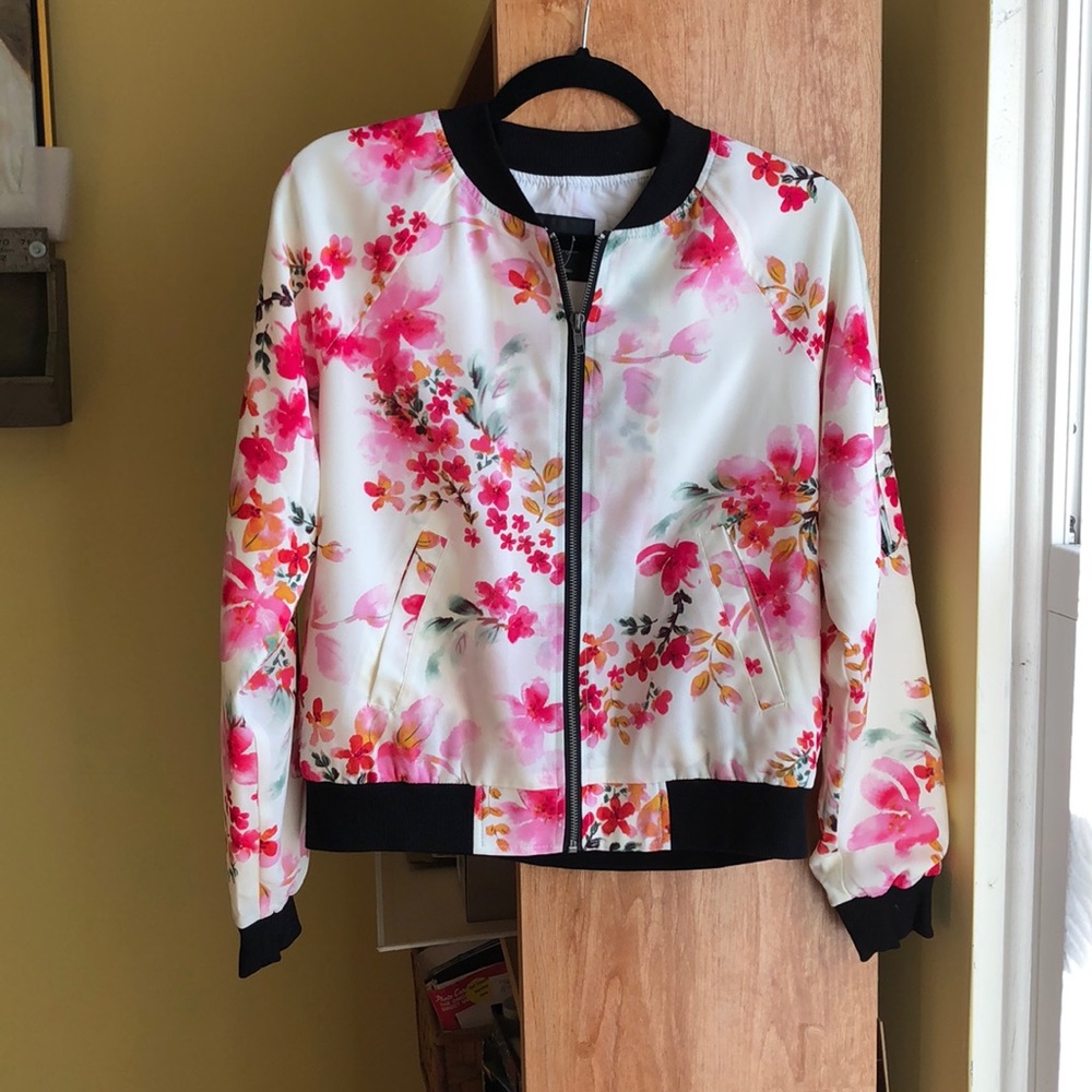 Brand new floral bomber jacket